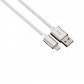 Cablu de date Hama Color Line, USB - Lightning, 1m, White