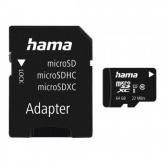 Memory Card microSDXC Hama 00108077 64GB, Class 10, UHS-I + Adaptor SD