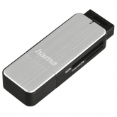 Card Reader Hama 00123900, USB 3.0 Tip A, Silver
