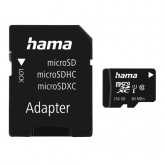 Memory Card microSDXC Hama 00124171 256GB, Class 10, UHS-I U1, V10 + Adaptor SD