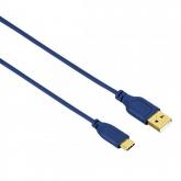 Cablu de date Hama Flexi-Slim 00135785, USB - USB-C, 0.75m, Blue