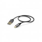 Cablu Hama Metal 00173625, USB - Micro USB, 1.5m, Gray