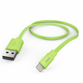 Cablu de date Hama Flat 00173647, USB - Lightning, 1.2m, Green