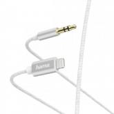 Cablu audio Hama 00187211, 3.5mm jack - Lightning, 1m, Silver