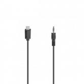 Cablu audio Hama 00200729, USB-C - 3.5mm jack, 0.75m, Black