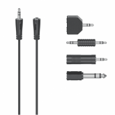 Cablu audio Hama 00205122, 3.5mm jack - 6.3/3x 3.5mm jack, 2.5m, Black