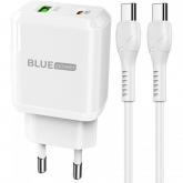 Incarcator retea Blue Power BCN5, 1x USB, 1x USB-C, 3A, White