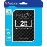Hard Disk portabil Verbatim Store 'n' Go, 2TB, micro USB-B, Black