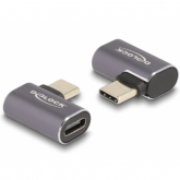 Adaptor Delock 60047, USB-C male - USB-C female, Gray