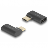 Adaptor Delock 60245, USB-C male - USB-C female, Black