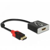 Adaptor Delock 62719, DisplayPort male - HDMI female, 0.2m, Black