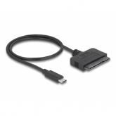 Adaptor Delock 63803, USB-C male - SATA female, Black