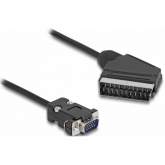 Cablu Delock 65028, Video Scart male - VGA male, 2m, Black