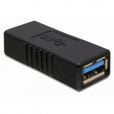 Adaptor Delock 65175, USB 3.0 male - USB 3.0 female, Black