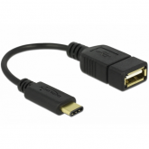 Adaptor Delock 65579, USB 2.0 female - USB-C, 0.15m, Black
