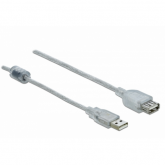 Cablu Delock 82244, USB 2.0 male - USB 2.0 female, 0.3m, Clear