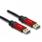 Cablu Delock 82745, USB 3.0 male - USB 3.0 male, 2m, Black-Red