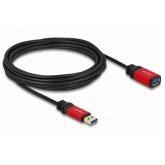 Cablu Delock 82752, USB 3.0 male - USB 3.0 female, 1m, Black-Red