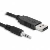 Cablu Delock 83115, USB 2.0 male - 3.5mm jack male, 1.8m, Black