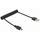 Cablu Delock 83164, USB 2.0 male - Mini USB male, 0.60m, Black