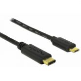 Cablu de date Delock 83333, USB-C male - Micro USB, 0.5m, Black