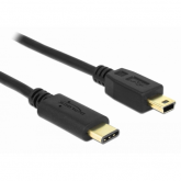 Cablu Delock 83335, USB-C male - Mini USB-B, 0.5m, Black