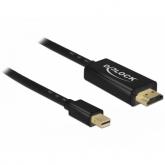 Cablu Delock 83699, Mini DisplayPort male - HDMI male, 2m, Black