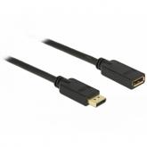 Cablu Delock 83809, DisplayPort male - DisplayPort female, 1m, Black