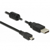 Cablu Delock 84913, USB-B male - Mini USB-B male, 1.5m, Black