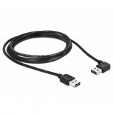 Cablu Delock 85557, Easy USB-A male - Easy USB-A male, 2m, Black