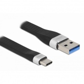 Cablu de date Delock 85771, USB-A male - USB-C male, 0.135m, Black