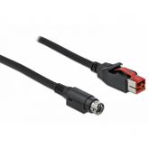 Cablu Delock 85945, PoweredUSB male - Mini-DIN 3 pin male, 1m, Black