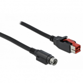 Cablu Delock 85949, PoweredUSB male - Mini-DIN 3 pin male, 5m, Black