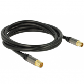 Cablu Antena Delock 88923, IEC Plug - IEC Jack RG-6/U, 2m, Black