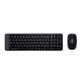 Kit Wireless Logitech MK220 - Tastatura, USB Wireless, Layout US, Black + Mouse Optic M150, USB Wireless, Black