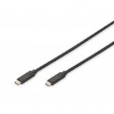 Cablu de date Assmann AK-300139-010-S, USB-C - USB-C, 1m, Black