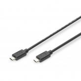 Cablu de date Assmann AK-300155-010-S, USB-C - USB-C, 1.8m, Black
