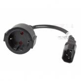 Cablu Adaptor Lanberg CA-C14E-10CC-0018-BK, C14 - Schuko, 0.2m, Black