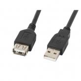Cablu Lanberg CA-USBE-10CC-0007-BK, USB-A male - USB-A female, 0.7m, Black