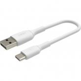 Cablu de date Belkin Boost Charge, USB 2.0 - USB-C, 0.15m, White