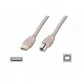 Cable ASSMANN USB 2.0 Male - USB 2.0 Tip B Male, 1.8m, Beige