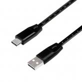 Cablu de date Logilink CU0157, USB 2.0 - USB-C, 1m, Black