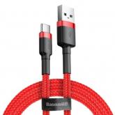 Cablu de date Baseus CATKLF-C09, USB male - USB-C male, 2m, Red