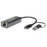 Placa de retea D-Link DUB-2315, USB-A + USB-C, Black