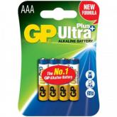 Baterii GP Ultra Plus, 4x AAA, LR03, Blister