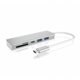 Hub USB Raidsonic IcyBox IB-HUB1413-CR, 2x USB 3.2 gen 1 + 1x USB-C + Card Reader, Silver