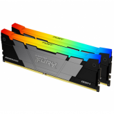 Kit Memorie Kingston FURY Renegade RGB Black Intel XMP 2.0, 16GB, DDR4-4600MHz, CL19, Dual Channel