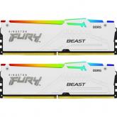 Kit Memorie Kingston Fury Beast RGB White AMD EXPO/Intel XMP 3.0, 32GB, DDR5-5600MHz, CL36, Dual Channel
