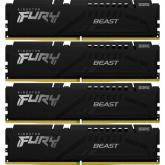 Kit Memorie Kingston Fury Beast Black Intel XMP 3.0, 64GB, DDR5-5600MHz, CL40, Quad Channel