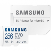 Memory Card microSDXC Samsung EVO Plus (2024) 256GB, Class 10, UHS-I U3, V10, A2 + Adaptor SD